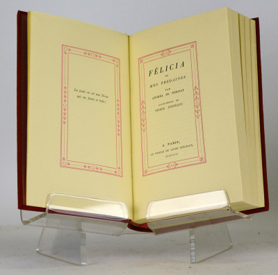 Collection d'ouvrages érotiques composée de huit titres : I. Thémidore, ou Mon Histoire et celle de ma Maîtresse, par Godard d'Aucour. Préface d'Yves Gandon. II. Félicia ou mes fredaines, par André de Nerciat. Avant-propos de Pierre Josserand. III. Margot la ravaudeuse, par Fougeret de Monbron. Postface de Maurice Saillet. IV. Mémoires de Fanny Hill, Femme de plaisir, par John Cleland ; présentés par Gérard Bauer. V. Tableaux des Mœurs du temps dans les différents âges de la vie. Préface de Roger Vailland. VI. La paysanne pervertie, ou les dangers de la ville ; histoire d'Ursule R**, mise-au-jour d'après les véritables Lettres des Personnages. Par Nicolas-Edme Rétif de la Bretonne. Préface d'André Maurois. VII. Lettres de la Marquise de M*** au Comte de R***. Par C.-P.-J. de Crébillon. Présentées par Émile Henriot. VIII. Petit enfer poétique du XVIIIe siècle. Présenté par Henry Muller. 