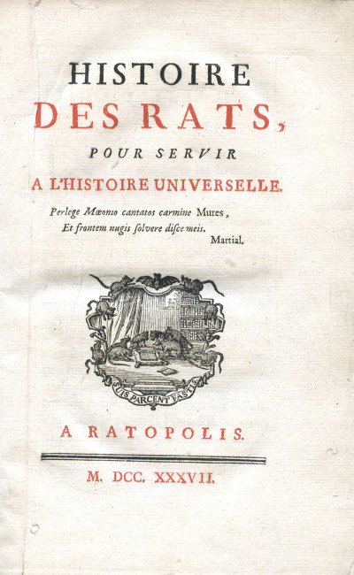 Histoire des rats, pour servir à l'histoire universelle. 