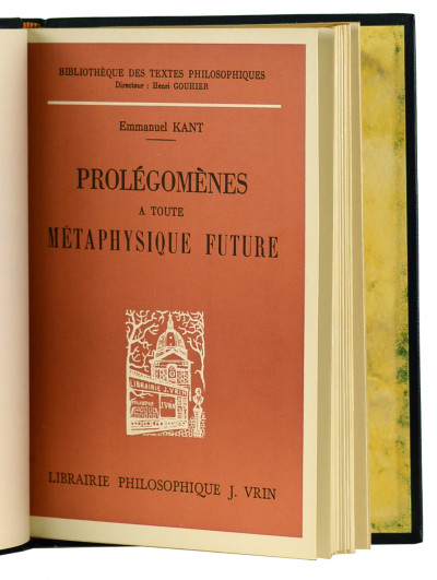 Prolégomènes à toute métaphysique future ui pourra se présenter comme science. Traduit de l'allemand par J. Gibelin. 
