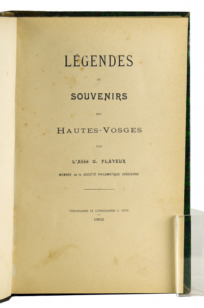 Légendes et souvenirs des Hautes-Vosges. 