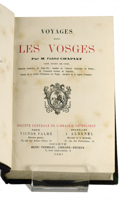 Voyages dans les Vosges. 