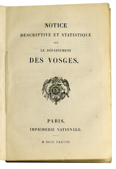 Notice descriptive et statistique sur le département des Vosges. 