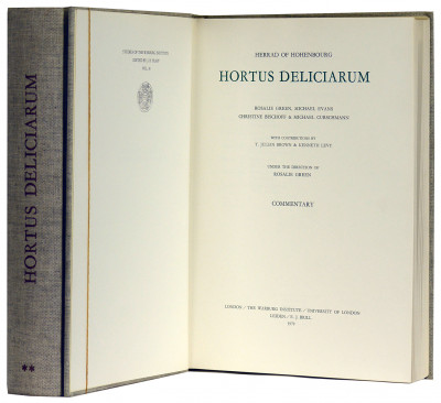 Hortus deliciarum. Rosalie Green, Michael Evans, Christine Bischoff & Michael Curschmann. With contributions by T. Julian Brown & Kenneth Levy. Under the direction of Rosalie Green. 