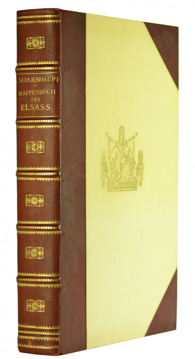 Wappenbuch der Gemeinden des Elsass nebst Darstellung der Bannsteine mit statistischen Notizen für jede Gemeinde Herausgegeben von Ludwig Schoenhaupt. 