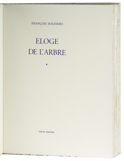 Eloge de l'arbre. 
