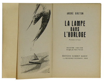 La lampe dans l'horloge. Frontispice de Toyen. 