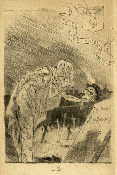 Chez les passants (Fantaisies, Pamphlets et Souvenirs). Frontispice de Félicien Rops. 