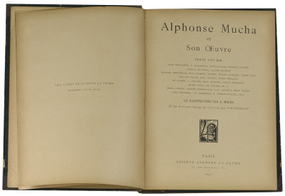 Alphonse Mucha et son Œuvre. 127 illustrations par A. Mucha et un portrait-charge de l'Artiste par Whidhopff. RELIÉ À LA SUITE : La Plume, numéro 172 du 15 juin 1896 consacré à Félicien Rops. 