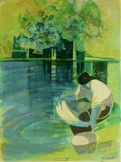 Où passent nos rivières. 20 lithographies originales de Hilaire. 