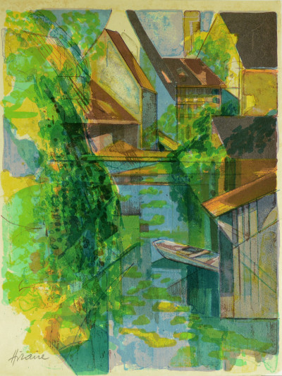 Où passent nos rivières. 20 lithographies originales de Hilaire. 
