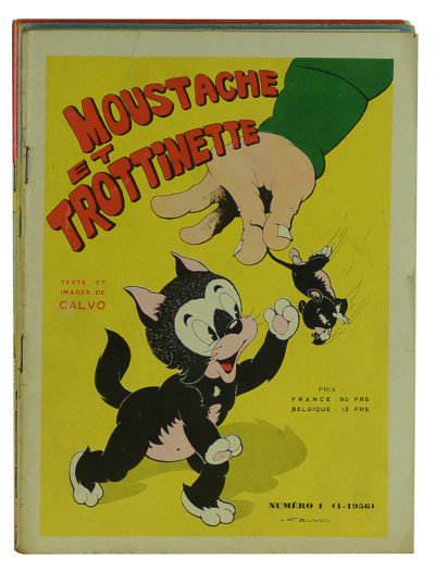 Moustache et trottinette. Texte et image de Calvo. Du n° 1 (1-1956) au n° 11 (1959). 