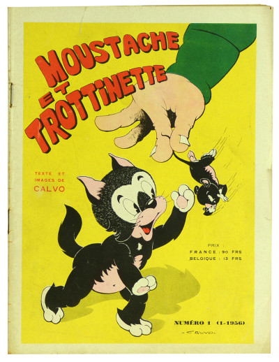 Moustache et trottinette. Texte et image de Calvo. Du n° 1 (1-1956) au n° 11 (1959). 
