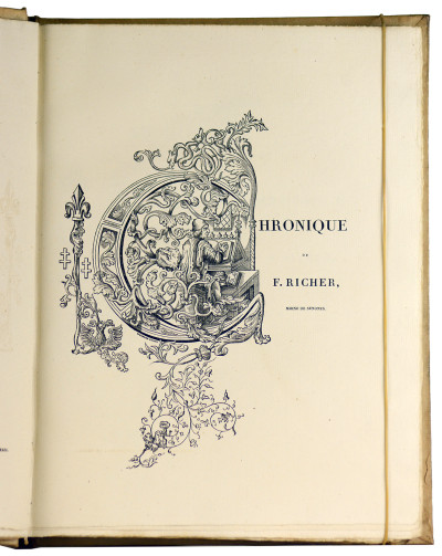 Chronique de Richer, moine de Senones, traduction française du XVIe siècle, sur un texte beaucoup plus complet que tous ceux connus jusqu'ici ; publiée pour la première fois, avec des éclaircissements historiques, sur les Manuscrits des Tiercelins de Nancy et de la Bibliothèque publique de la même ville, par Jean Cayon. 