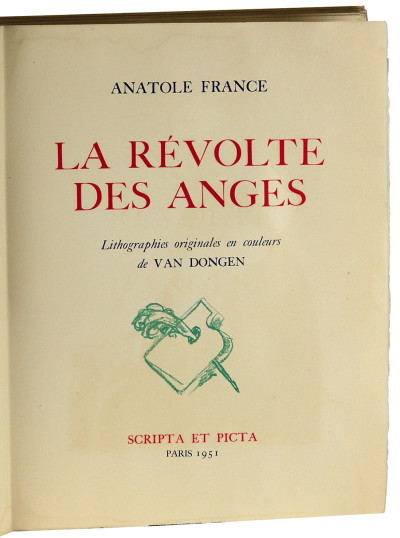 La révolte des anges. Lithographies en couleurs de Van Dongen. 