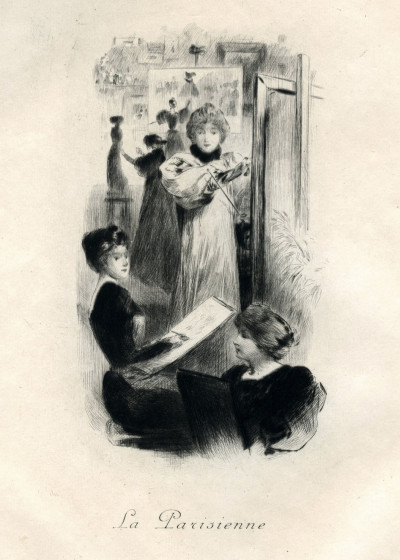 La parisienne peinte par elle-même. Vingt et une pointes sèches tirées hors texte et quarante et une compositions par Henry Somm. 