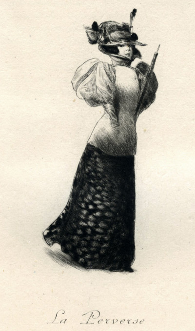 La parisienne peinte par elle-même. Vingt et une pointes sèches tirées hors texte et quarante et une compositions par Henry Somm. 