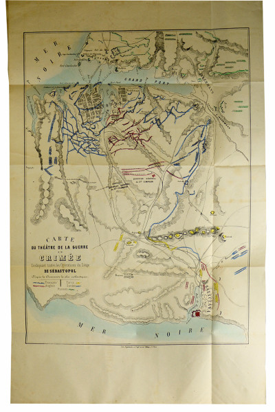 La guerre. Histoire complète des opérations militaires en Orient et dans la Baltique pendant les années 1853, à 1856. Précédée d’un aperçu historique sur les Russes et les Turcs. Ouvrage donnant tout ce qui se rattache à la crise actuelle, ainsi que sur les principaux personnages qui y figurent.Neuvième édition, ornée de Portraits, Vues, Cartes, etc. 