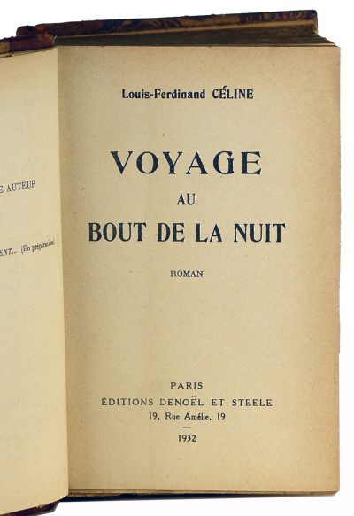 Voyage au bout de la nuit. 