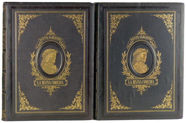 La Divina Comedia por Dante Alighieri, segun el texto de las ediciones mas autorizadas y correctas. Nueva traducción directa des italiano por D. Cayetano Rosell. Completamente anotada y con un prólogo biográfico-crítico escrito por… Juan Eugenio Hartzenbusch. Ilustrada por Gustavo Doré. 