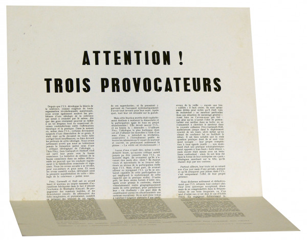 Pour une critique de l'avant-gardisme. L'unique et sa propriété. Suivi de documents relatifs à l'éclatement de l'Internationale Situationniste. 