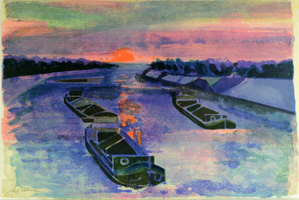 Où passent nos rivières. 20 lithographies originales de Hilaire. 