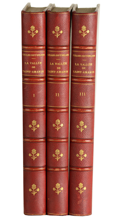 La Vallée de Saint-Amarin. Notes historiques et descriptives par Gilles Sifferlin, Aumônier, en collaboration avec le Docteur Garcin. Seconde édition revue et augmentée. Livre I : la Ville. Livre II : le Baillage et le Canton. Livre III : Bitschwiller - Willer - Moosch. Livre IV : Goldbach - Altenbach - Geishausen. Livre V : Malmerspach - Ranspach - Mitzach. Livre VI : Storkensohn - Urbès - Mollau. Livre VII : Hüsseren - Wesserling. Livre VIII : Felleringen. Livre IX : Odern. Livre X : Krüt - Wildenstein. 