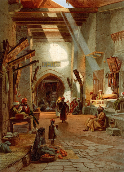 Nilbilder. Vier und Zwanzig Facsimiles nach Aquarellen. Naturaufnahmen während zweier Orientreisen 1862 und 1865 von Karl Werner. Erläuternde Texte von A. E. Brehm und J. Dümichen. Pantographie-Ausgabe Seitz-Patent. 