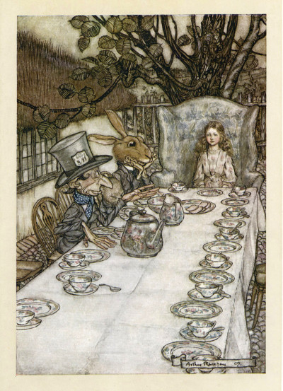 Aventures d'Alice au pays des merveilles. Illustrées par Arthur Rackham. 