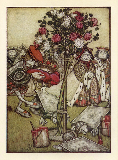 Aventures d'Alice au pays des merveilles. Illustrées par Arthur Rackham. 