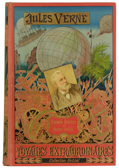 Mirifiques aventures de Maître Antifer. 78 illustrations par G. Roux dont 12 grandes gravures en chromotypographie. 2 cartes en couleurs. 