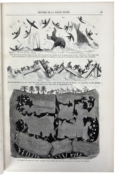 Histoire pittoresque, dramatique et caricaturale de la Sainte Russie… Commentée et illustrée de 500 magnifiques gravures par Gustave Doré, gravées sur bois par toute la nouvelle école sous la direction générale de Sotain…. 