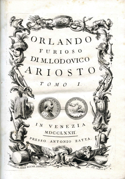 Orlando furioso di M. Lodovico Ariosto. 