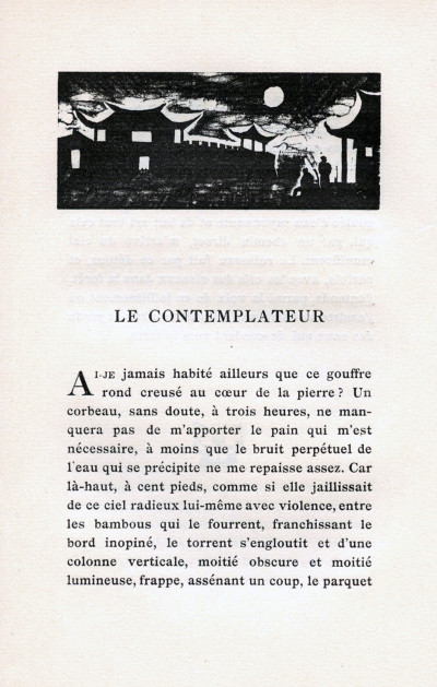Connaissance de l'Est. Portrait de l'auteur et compositions décoratives dessinés et gravés sur bois par Foujita. 