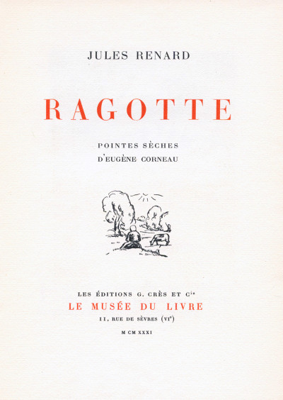 Ragotte. Points sèches d'Eugène Corneau. 