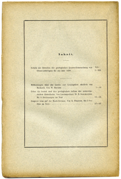 Mitteilungen der Geologischen Landesanstalt von Elsass-Lothringen. Band V, Heft I. 