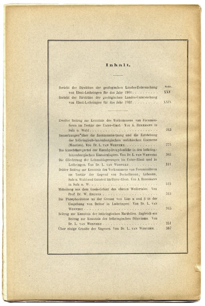 Mitteilungen der Geologischen Landesanstalt von Elsass-Lothringen. Band V, Heft IV. 