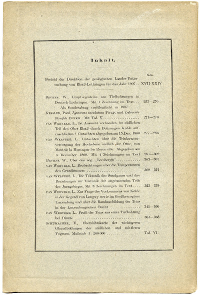 Mitteilungen der Geologischen Landesanstalt von Elsass-Lothringen. Band VI, Heft II. Mit 2 Tafeln. 