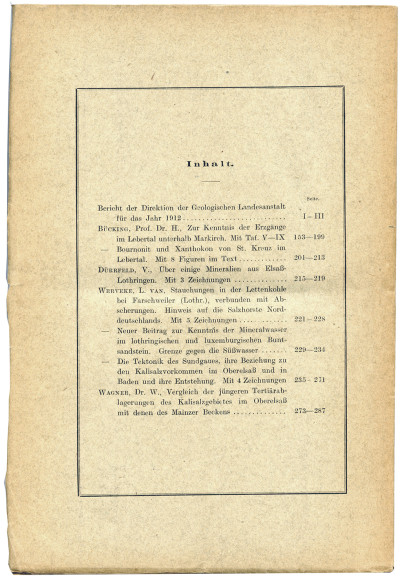 Mitteilungen der Geologischen Landesanstalt von Elsass-Lothringen. Band VIII, Heft 2. 