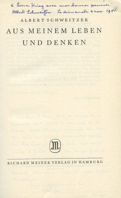 Aus meinem Leben und Denken. 