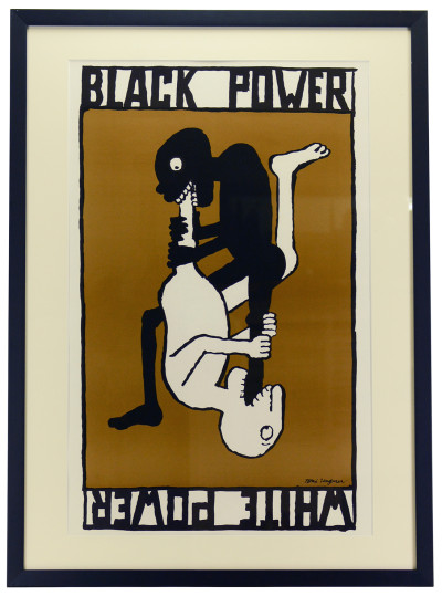 Affiche originale : "Black Power / White Power". 
