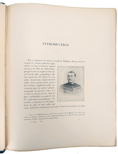 Mission Pavie Indo-Chine. 1879-1895. Géographie et voyages. IV. Voyages au centre de l'Annam et du Laos et dans les régions sauvages de l'est de l'Indo-Chine. Introduction par Auguste Pavie. Avec treize cartes et soixante-quinze illustrations. 