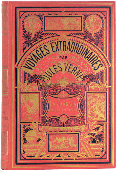 Les voyages extraordinaires. La Jangada. Huit cents lieues sur l'Amazone. Dessins par Benett. Suivi de : De Rotterdam à Copenhague à bord du yacht Saint-Michel. Par Paul Verne. Dessins par Riou. 