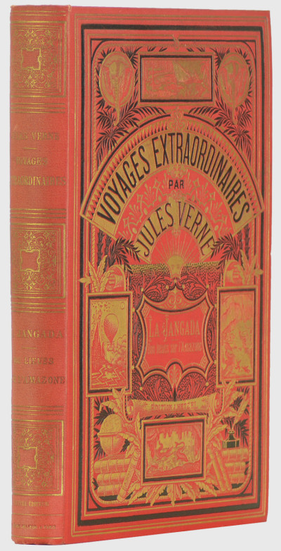 Les voyages extraordinaires. La Jangada. Huit cents lieues sur l'Amazone. Dessins par Benett. Suivi de : De Rotterdam à Copenhague à bord du yacht Saint-Michel. Par Paul Verne. Dessins par Riou. 
