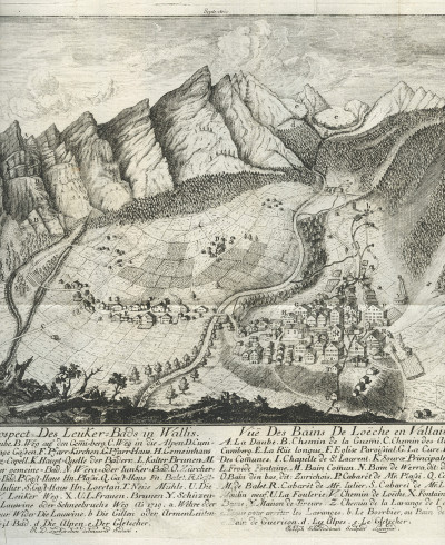 Description & analyse des eaux minérales des bains de Loèche, en Valais, de leurs sources, effets & usages. 