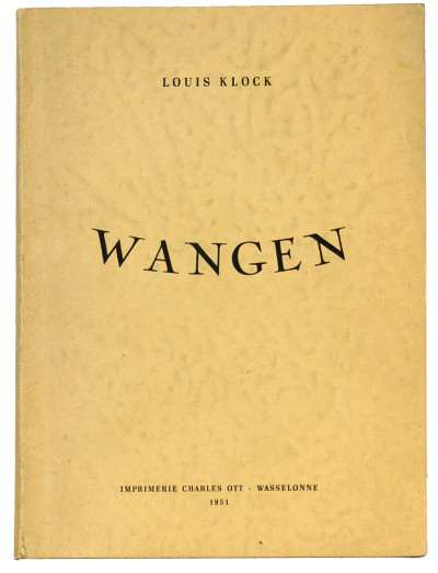 Wangen. Historische Skizze von Louis Klock. 
