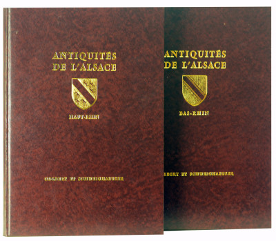 Antiquités de l'Alsace, ou Châteaux, Eglises et autres Monuments des Départements du Haut- et du Bas Rhin. Première Section : Départ. du Haut-Rhin par M. de Golbéry. Deuxième Section : Départ. du Bas-Rhin par J. G. Schweighaeuser. 