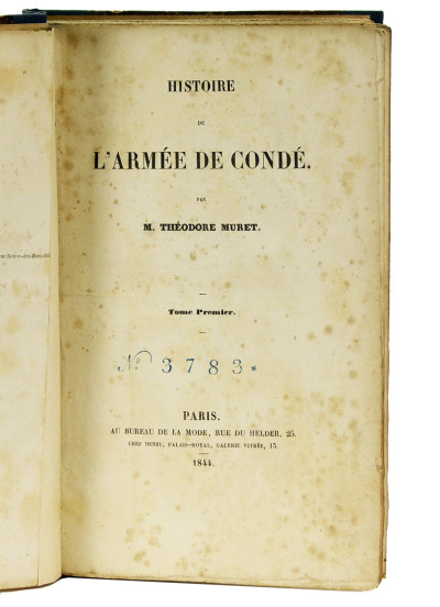 Histoire de l'armée de Condé. 