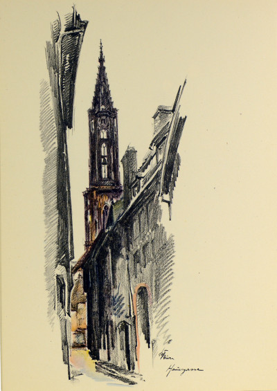 Alt-Strassburg. 24 Aquarell-Skizzen von Robert Küven. 
