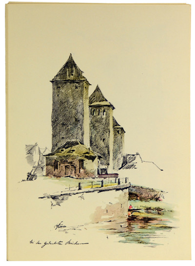 Alt-Strassburg. 24 Aquarell-Skizzen von Robert Küven. 