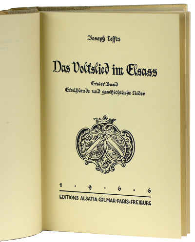 Das Volkslied im Elsass. 